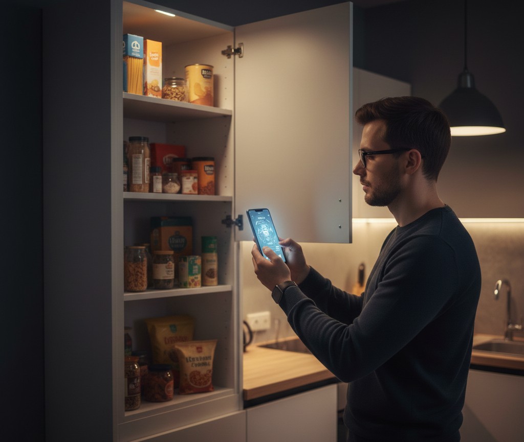 Personne utilisant un smartphone et un ordinateur avec assistance par intelligence artificielle